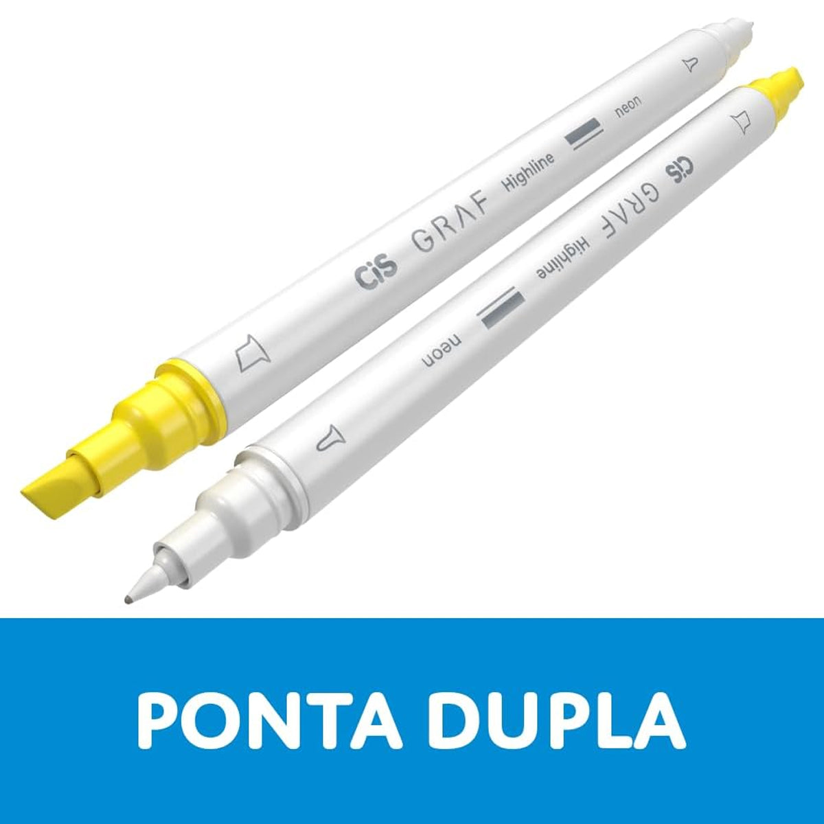 Estojo de Marcador Artistico Graf Highline Dual 0.4/4Mm com 6 Cores - Neon - Cis