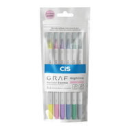 Estojo de Marcador Artistico Graf Highline Dual 0.4/4Mm com 6 Cores - Pastel - Cis
