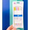 Estojo de Marcador Artistico Graf Highline Dual 0.4/4Mm com 6 Cores - Pastel - Cis