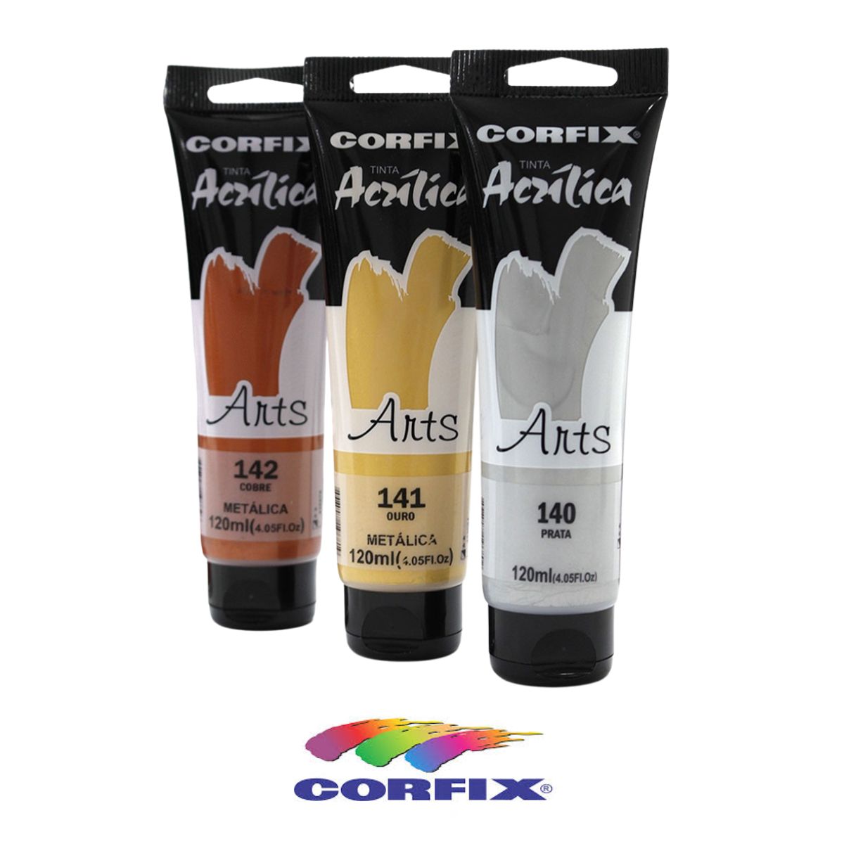 Tinta Acrílica Arts Corfix Metálica 120ml - 85120