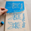 Stencil Coelha e Coelho 20x25cm para Pintura Decorativa e Artesanato 3485 - Opa