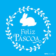 Stencil Opa 14x14cm - Feliz Páscoa Ii - 3480
