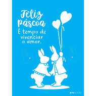 Stencil Opa 15x20cm - Coelhos Apaixonados - 3482