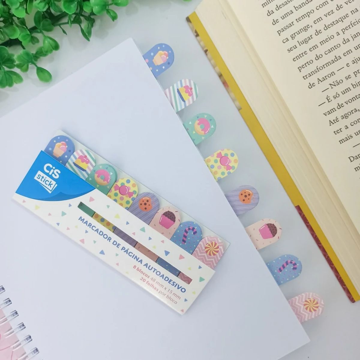 Bloco de Adesivo Sticky Notes 15x48mm com 20 Folhas - 08 Modelos Decorado - Cis