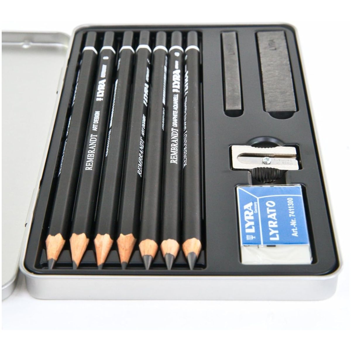 Estojo Lata Lápis Grafite Lyra Rembrandt Graphite Set 11 Peças