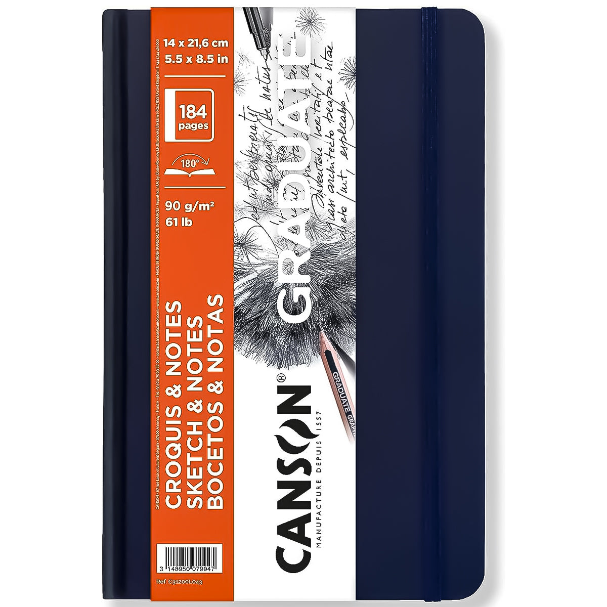 Caderno Artbook Canson Graduate Sketch Notes 92 Folhas 14 X 21,6 90g C31200l043