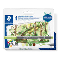 Estojo de Caneta Marcadora Staedtler Pigment Brush Forest Colours com 04 Cores