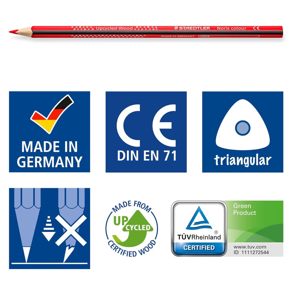 Estojo de Lápis de Cor Staedtler Noris com 10 Cores + 2 Extras