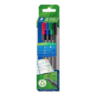Estojo de Caneta Staedtler Fineliner Triplus 0.3Mm com 04 Cores