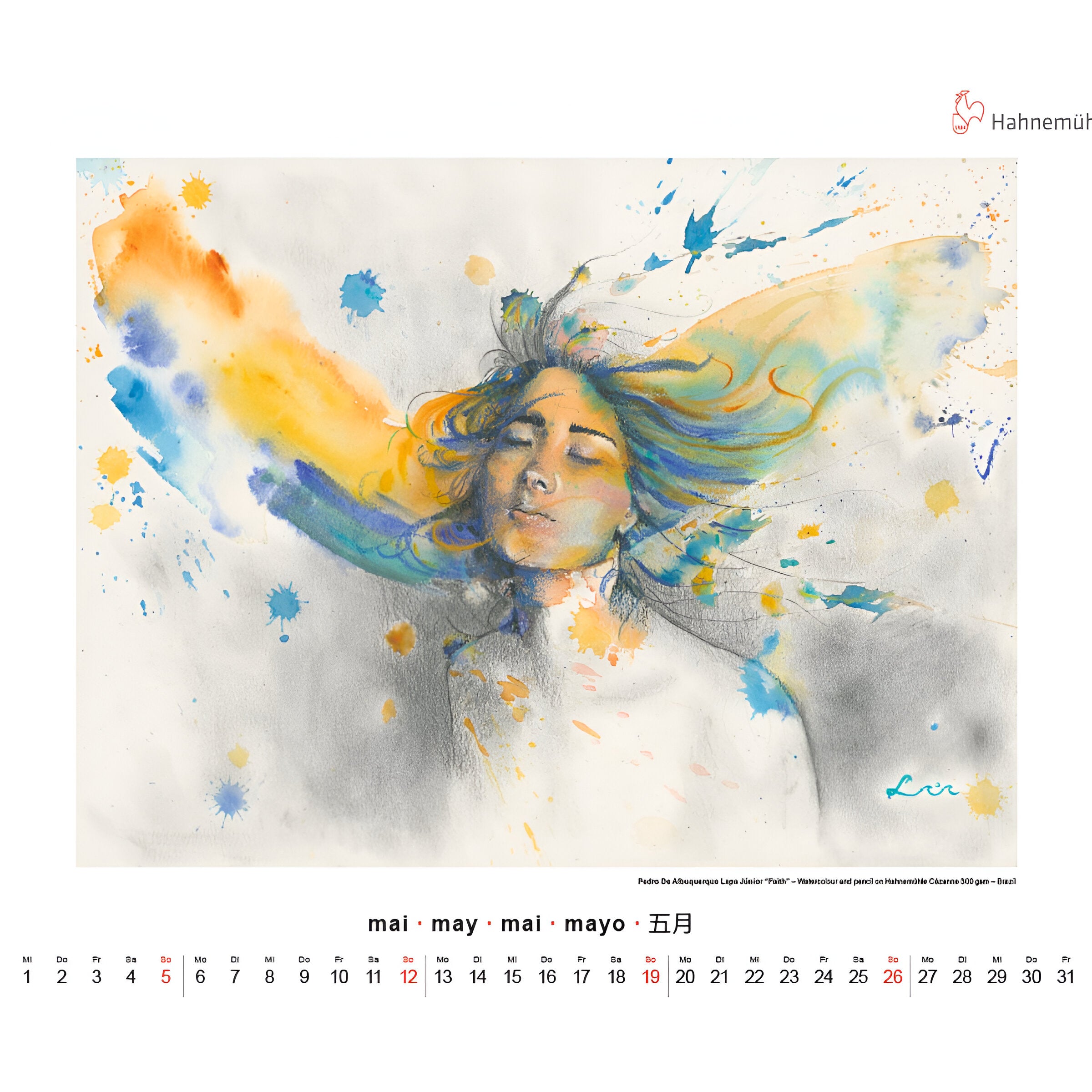 Calendário Artístico Hahnemühle 2024 Fé - Alta Qualidade com Motivos Inspiradores