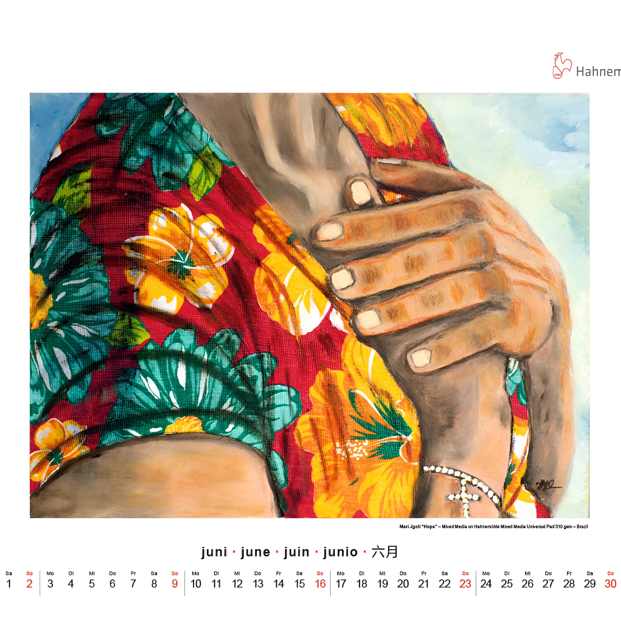 Calendário Artístico Hahnemühle 2024 Fé - Alta Qualidade com Motivos Inspiradores