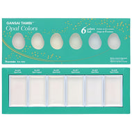 Estojo Tinta Aquarela Kuretake Pastilha Gansai Tambi Opal com 6 Cores