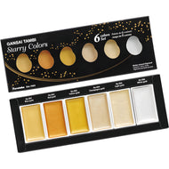 Estojo Tinta Aquarela Kuretake Pastilha Gansai Tambi Starry com 6 Cores