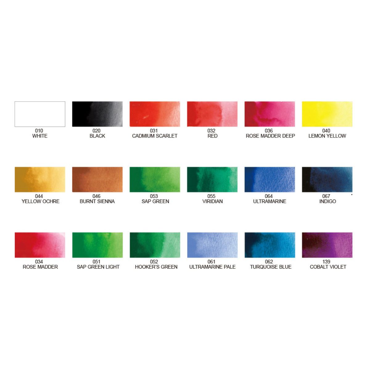 Estojo Tinta Aquarela Kuretake Pastilha Gansai Tambi com 18 Cores