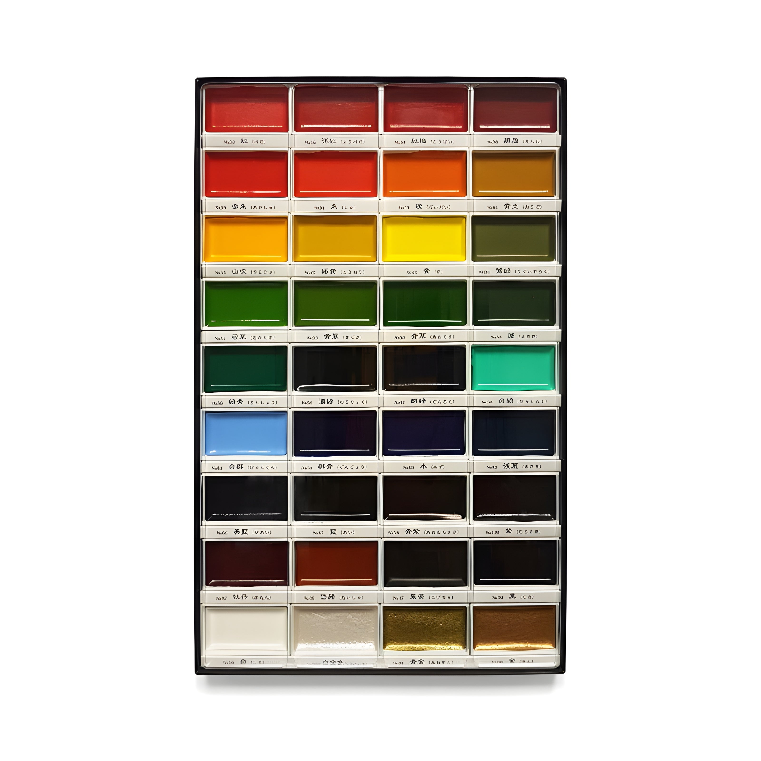 Estojo Tinta Aquarela Kuretake Pastilha Gansai Tambi com 36 Cores