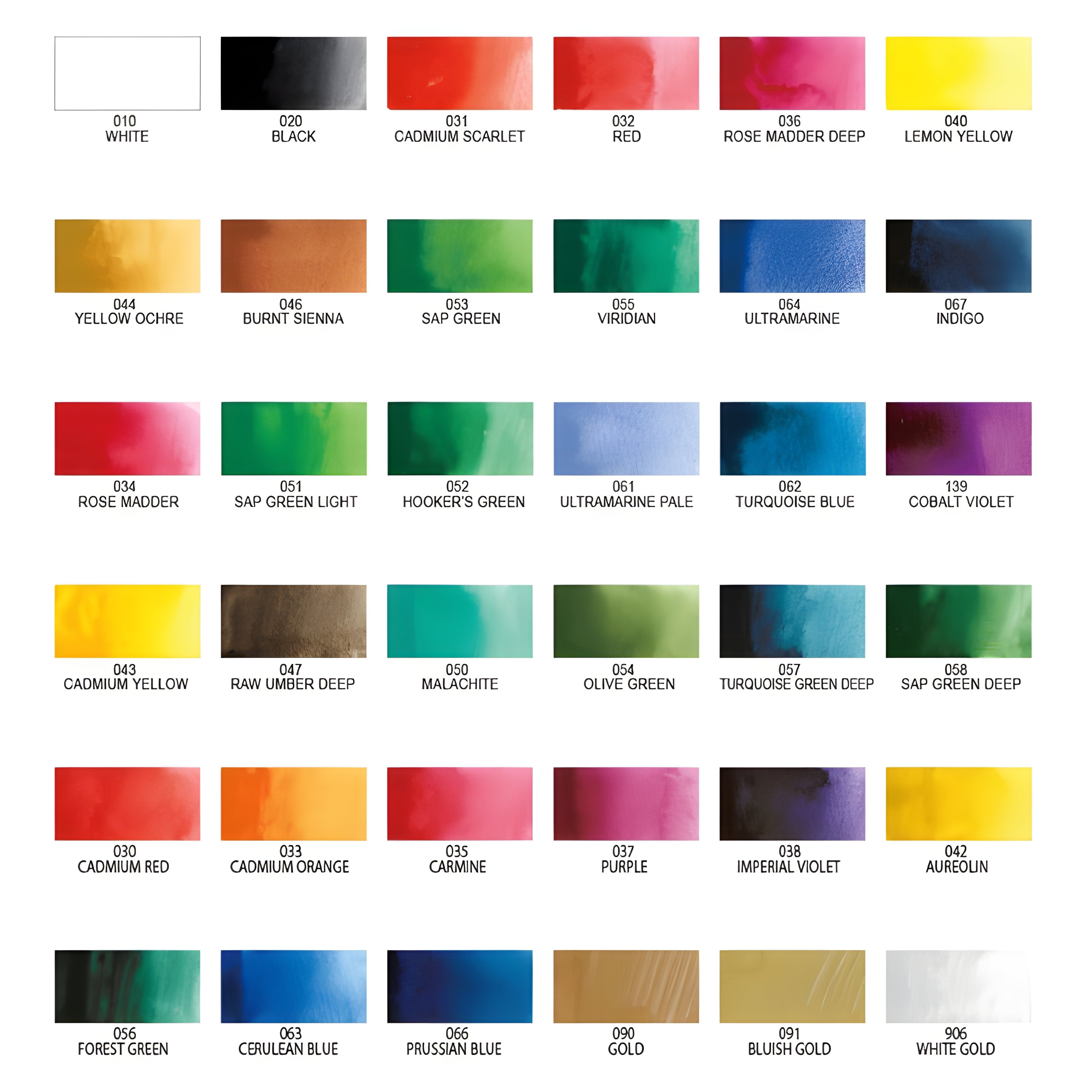 Estojo Tinta Aquarela Kuretake Pastilha Gansai Tambi com 36 Cores