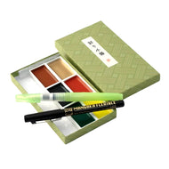 Estojo Tinta Aquarela Kuretake Pastilha Gansai Tambi Kobako Green com 3 Cores