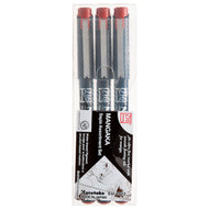 Kit Caneta Nanquim Kuretake Zig Mangaka Sepia com 3 Unidades