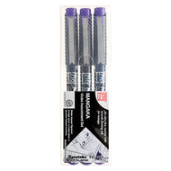 Kit Caneta Nanquim Kuretake Zig Mangaka Violet  com 3 Unidades