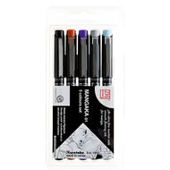 Kit Caneta Nanquim Kuretake Zig Mangaka com 5 Cores
