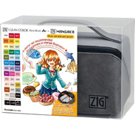 Estojo Kuretake Zig Real Brush + Mangaka com 39 Peças