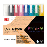 Kit Marcador Kuretake Zig Posterman Medium com 8 Cores