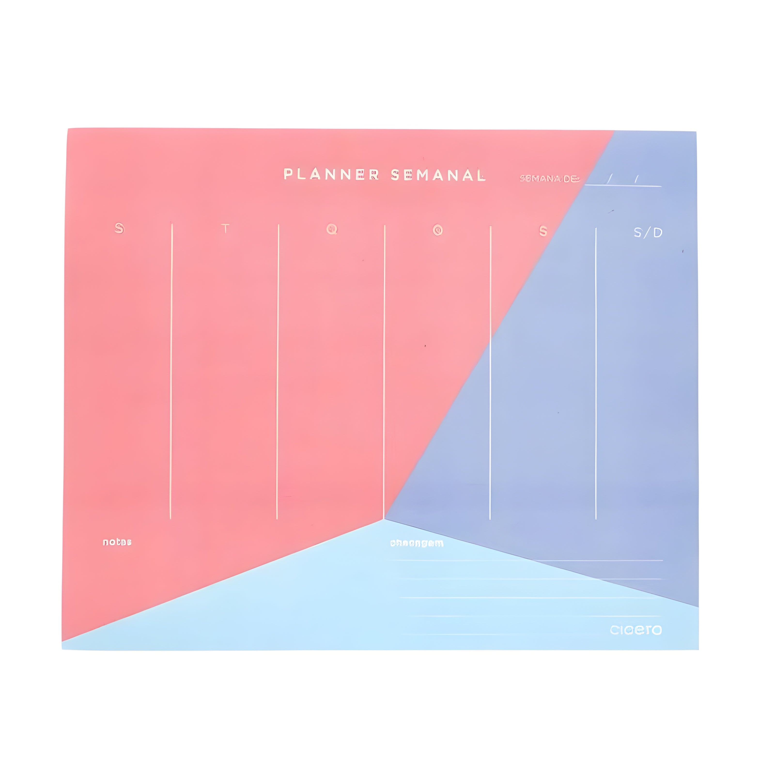 Planner Permanente Cicero Bloco Pastel Block Semanal 24,5x20,3cm Sport