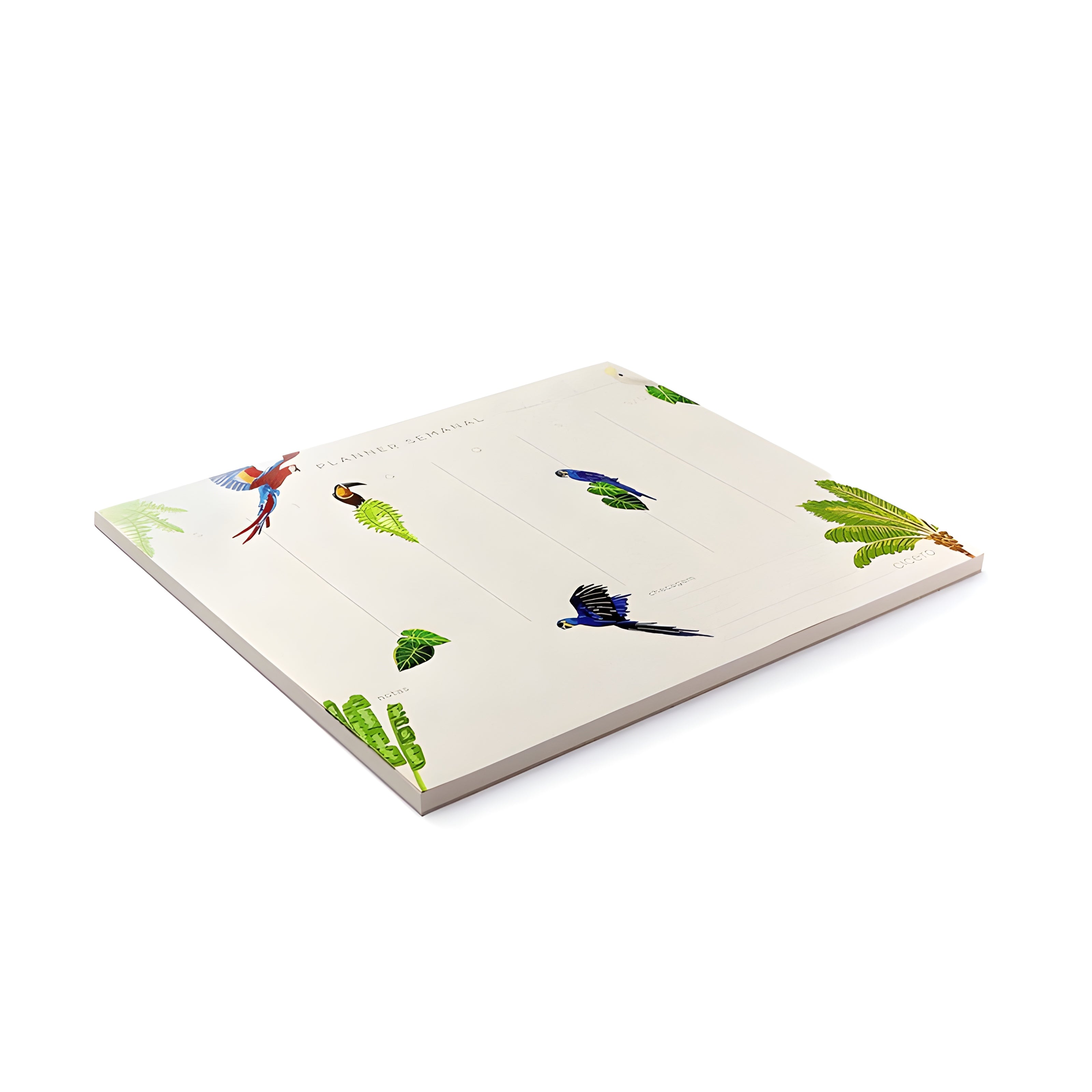Planner Permanente Bloco Cicero 24,5x20,3cm Semanal Pássaros