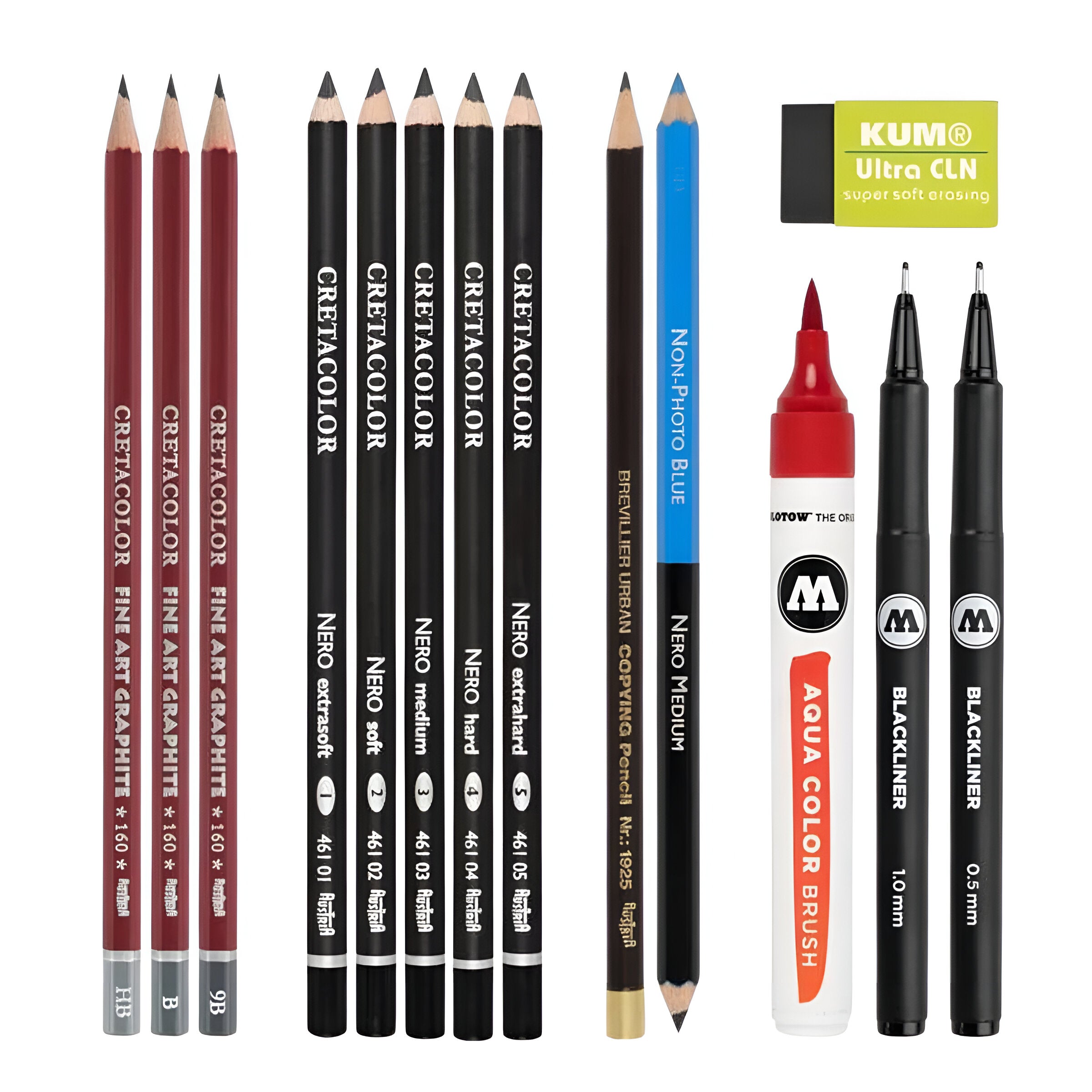 Conjunto para Desenho Cretacolor Tattoo Sketching Set com 14 Peças 400 83