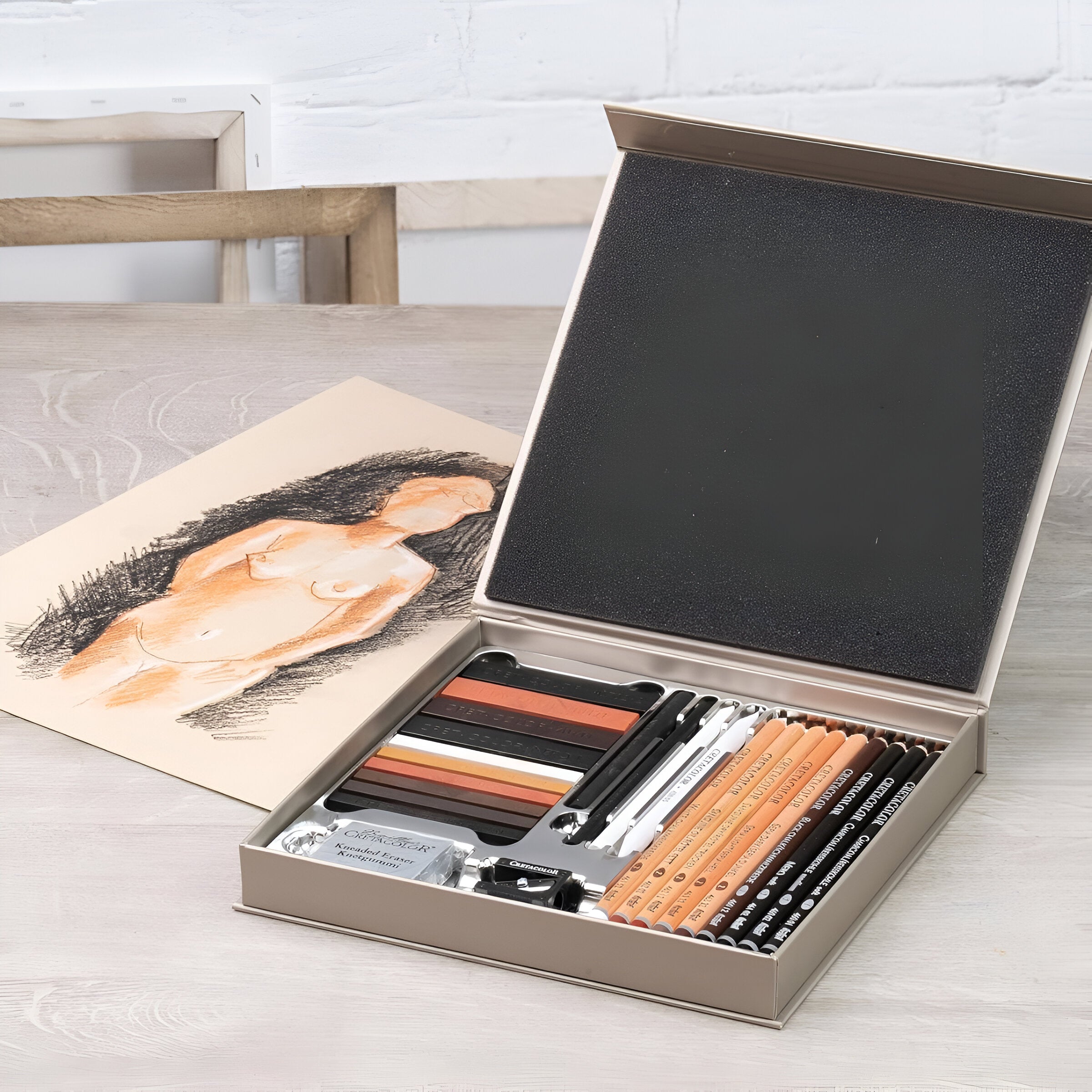 Conjunto para Esboço Cretacolor Passion Box com 25 Peças 400 63