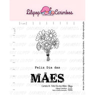 Kit Carimbos G Feliz Dia das Mães para Artesanato e Scrapbook - Lilipop