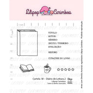 Kit Carimbos M Diário de Leitura 2 para Artesanato e Scrapbook Planner - Lilipop