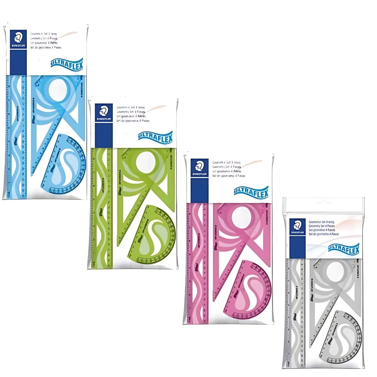 Estojo de Régua Staedtler Geométrico Ultraflex com 04 Unidades