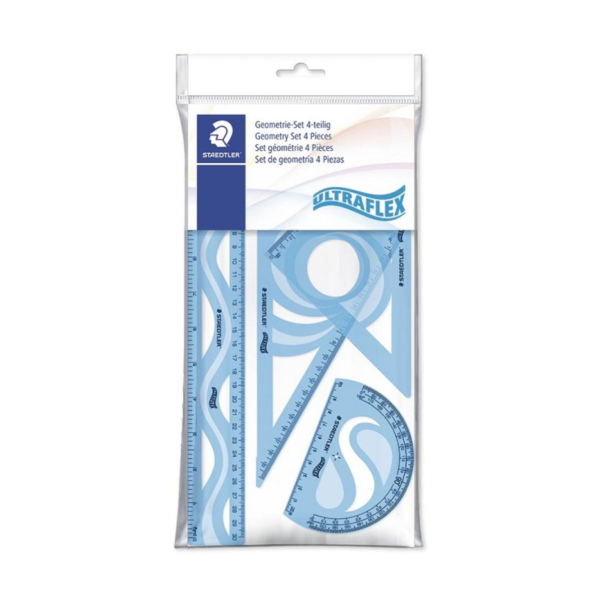 Estojo de Régua Staedtler Geométrico Ultraflex com 04 Unidades