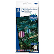Estojo de Lápis de Cor Staedtler com 12 Cores Design Journey Metalizado