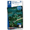 Estojo em Lata de Lápis de Cor Staedtler com 12 Cores Design Journey Metalizado
