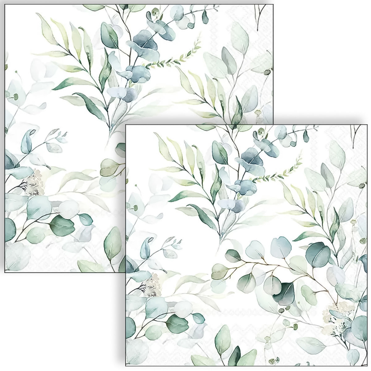 Guardanapo para Decoupage Ambiente 33x33cm com 20 Unidades - Eucalipto