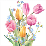 Guardanapo para Decoupage Ambiente 33x33cm com 20 Unidades - Buquê de Tulipas