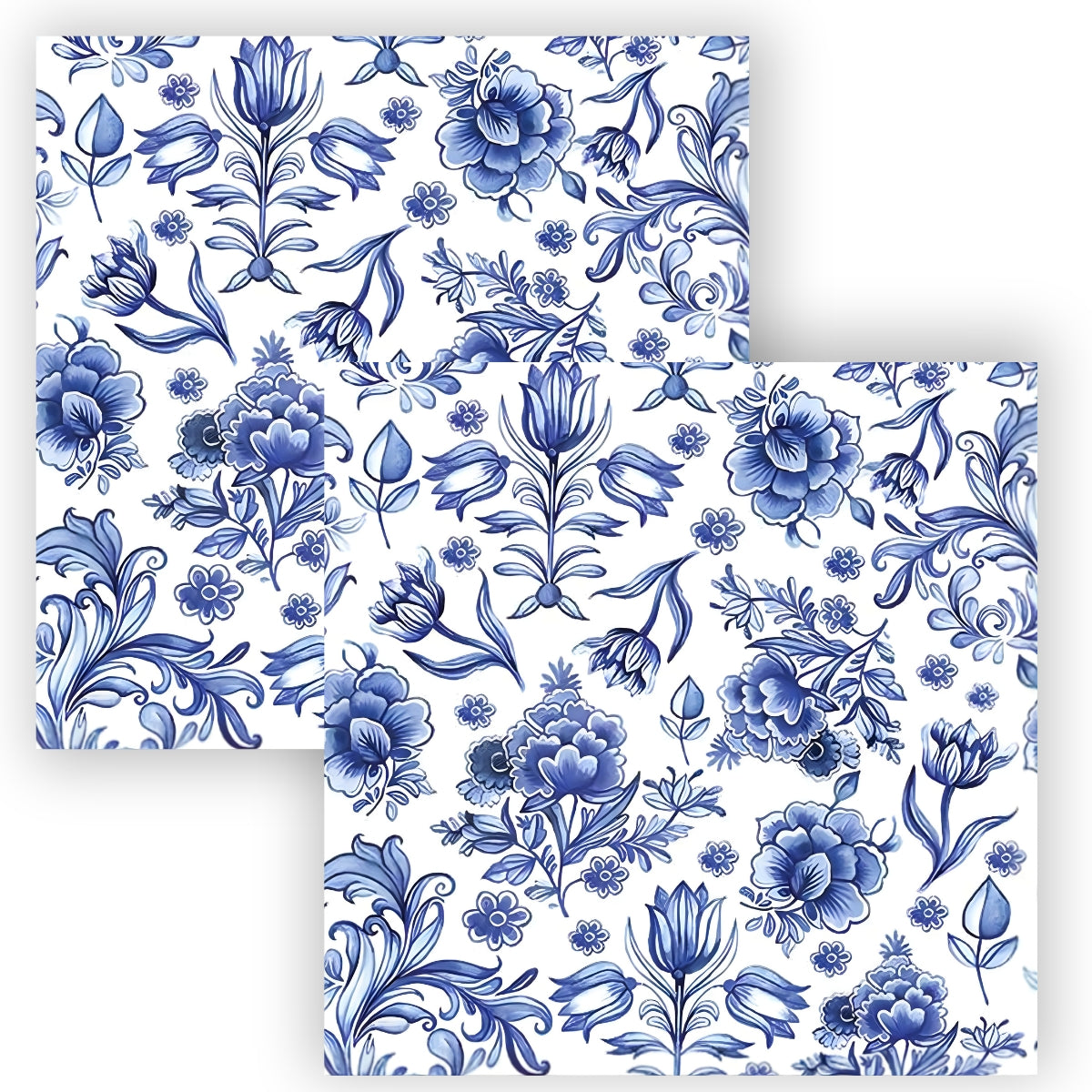Guardanapo para Decoupage Ambiente 33x33cm com 20 Unidades - Flores Azuis