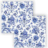Guardanapo para Decoupage Ambiente 33x33cm com 20 Unidades - Flores Azuis