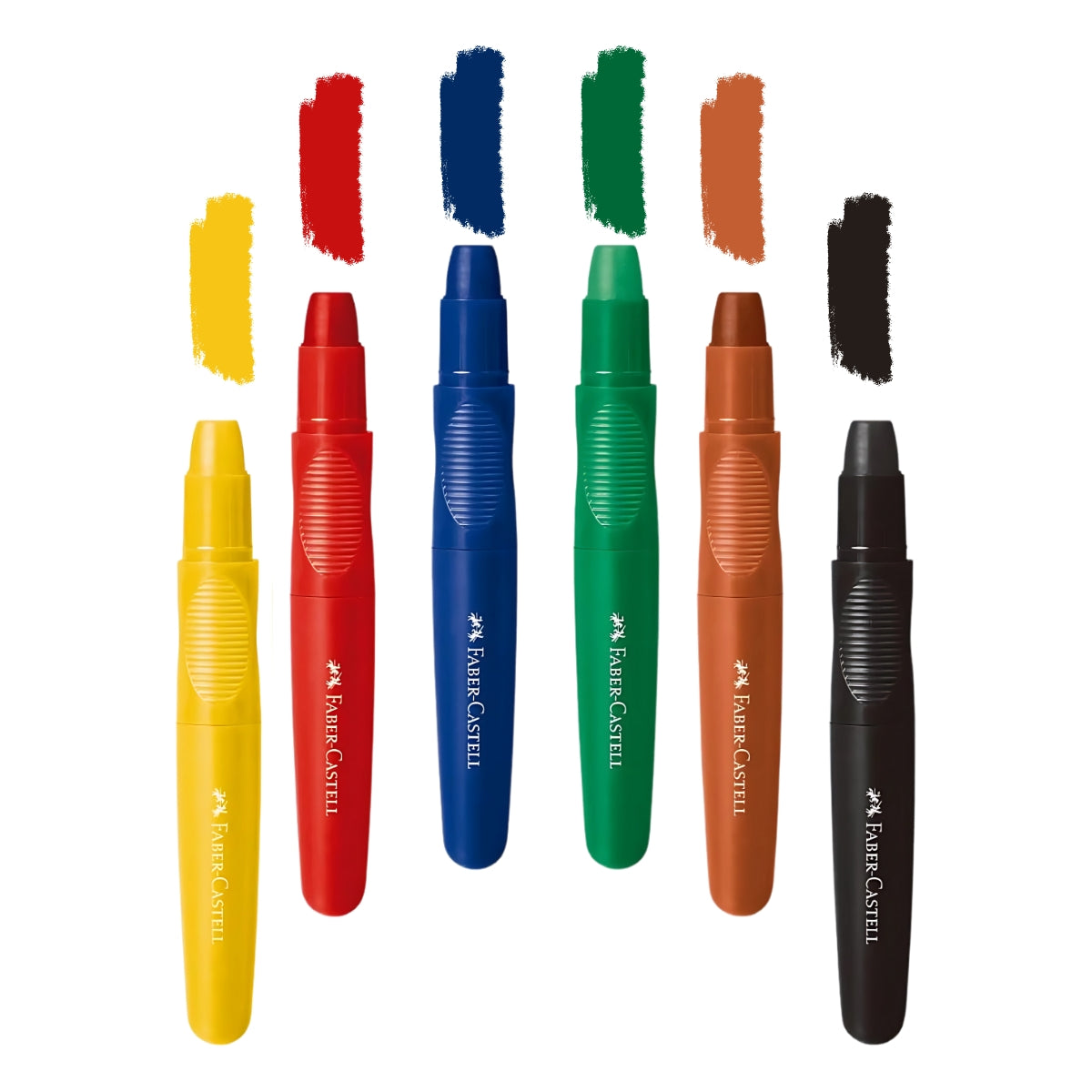 Estojo Giz de Cera Cremoso Jumbo com 6 Cores - Faber-castell 224006