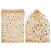Saco Organza Estampado 20x30 Cm Dourado com 12 Unidades - Make+