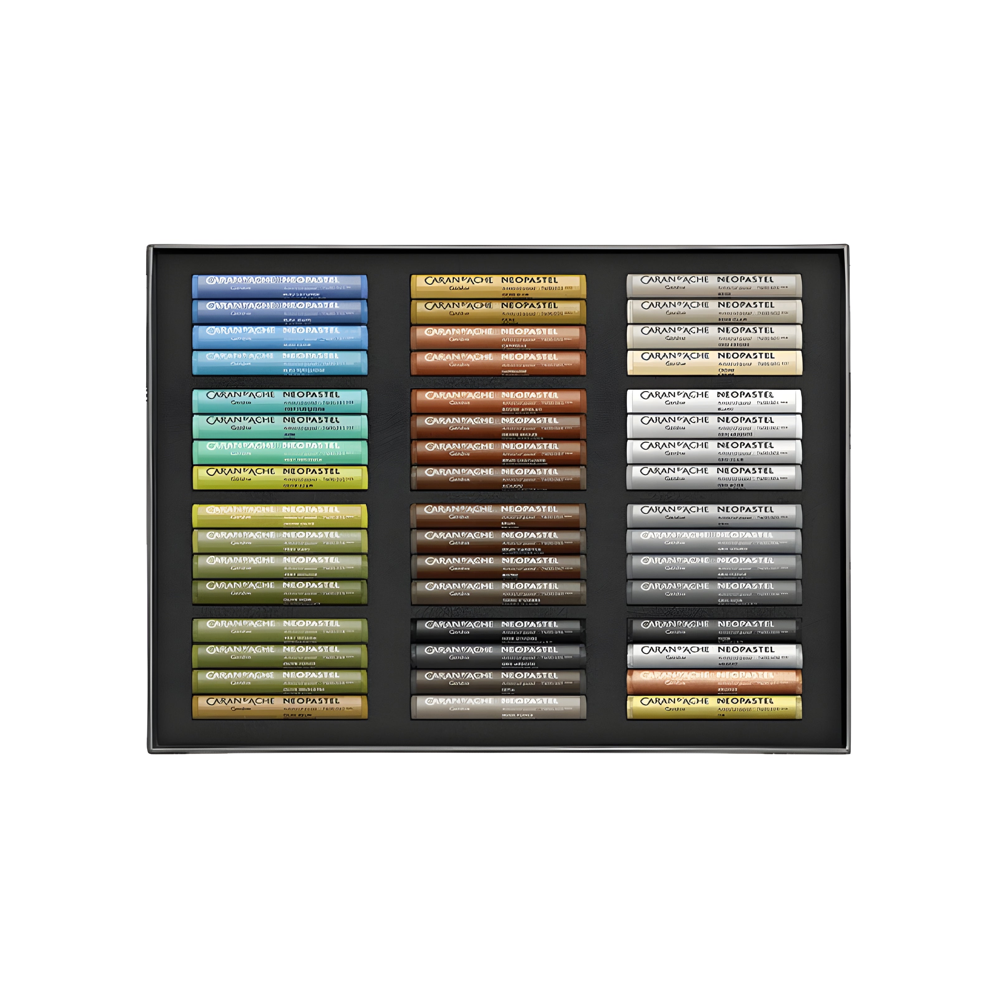 Estojo Giz Pastel Oleoso Caran D'ache Neopastel com 96 Cores