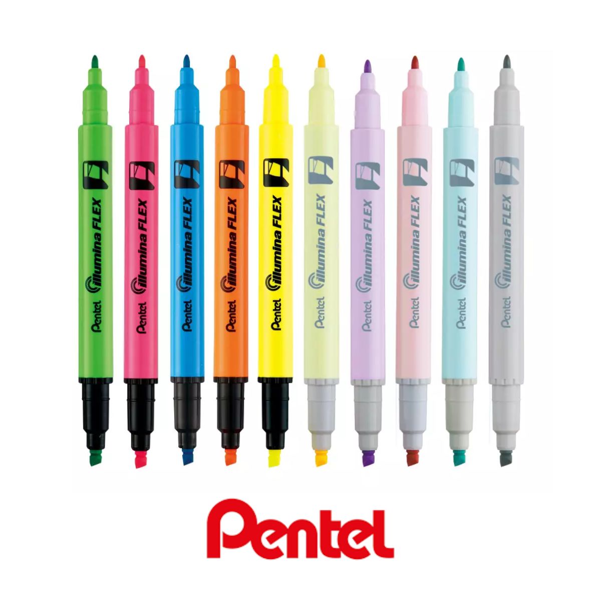 Marca Texto Illumina Flex Ponta Dupla Pentel - SLW11P
