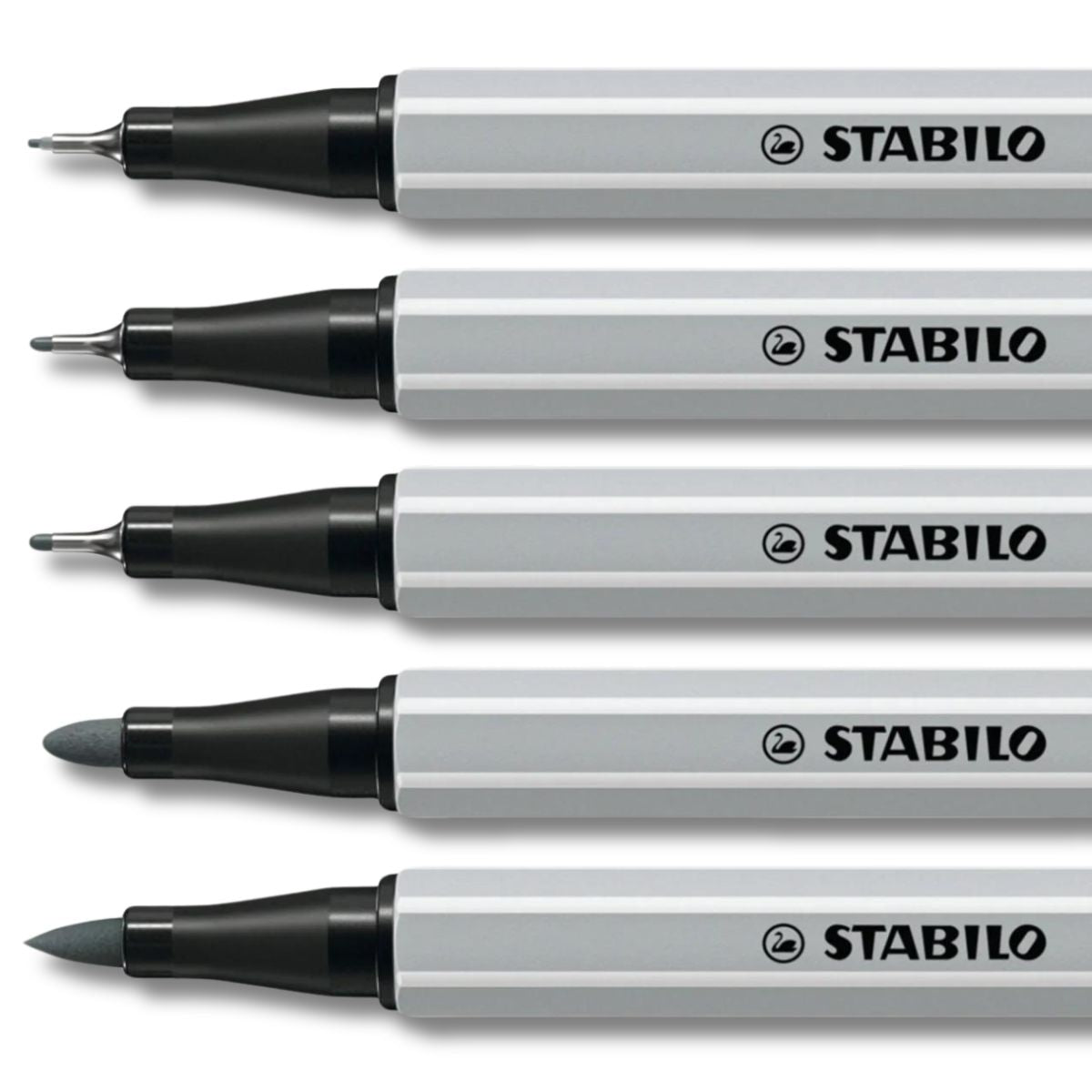 Estojo de Caneta Multiuso Creative Tips Arty Graduado Stabilo com 10 Unidades Cinza e Preto