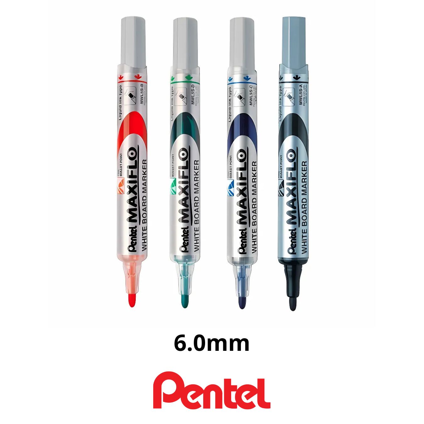 Marcador P/ Quadro Branco Pentel Maxiflo 6.0mm - MWL5M