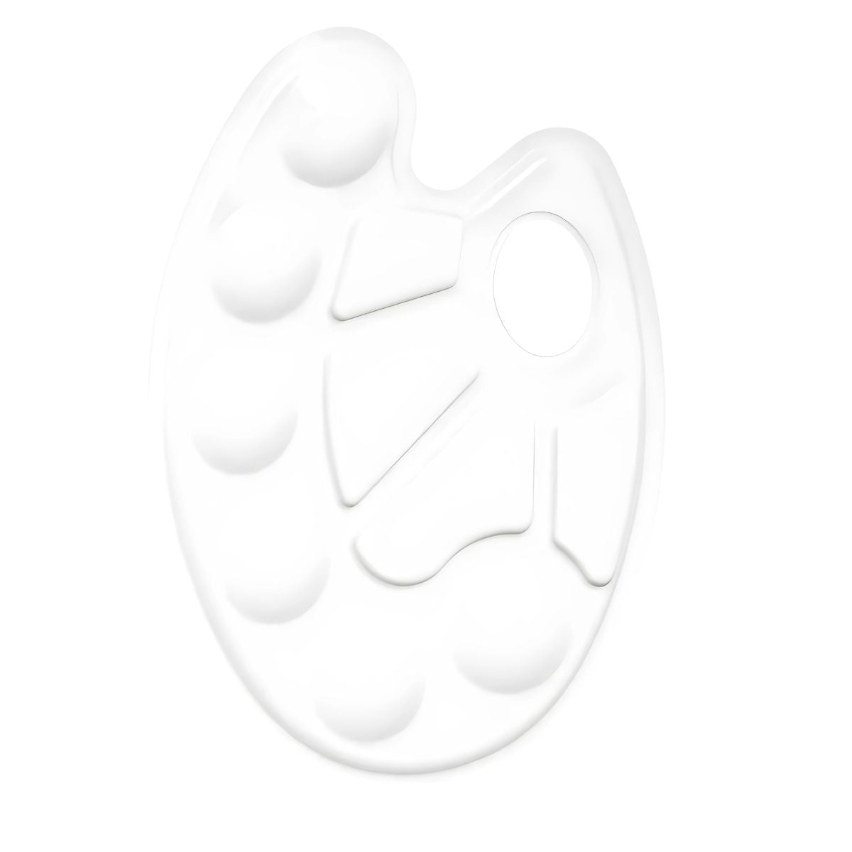 Paleta Plástica Oval 17,0 X 23,5cm 10 Cavidades