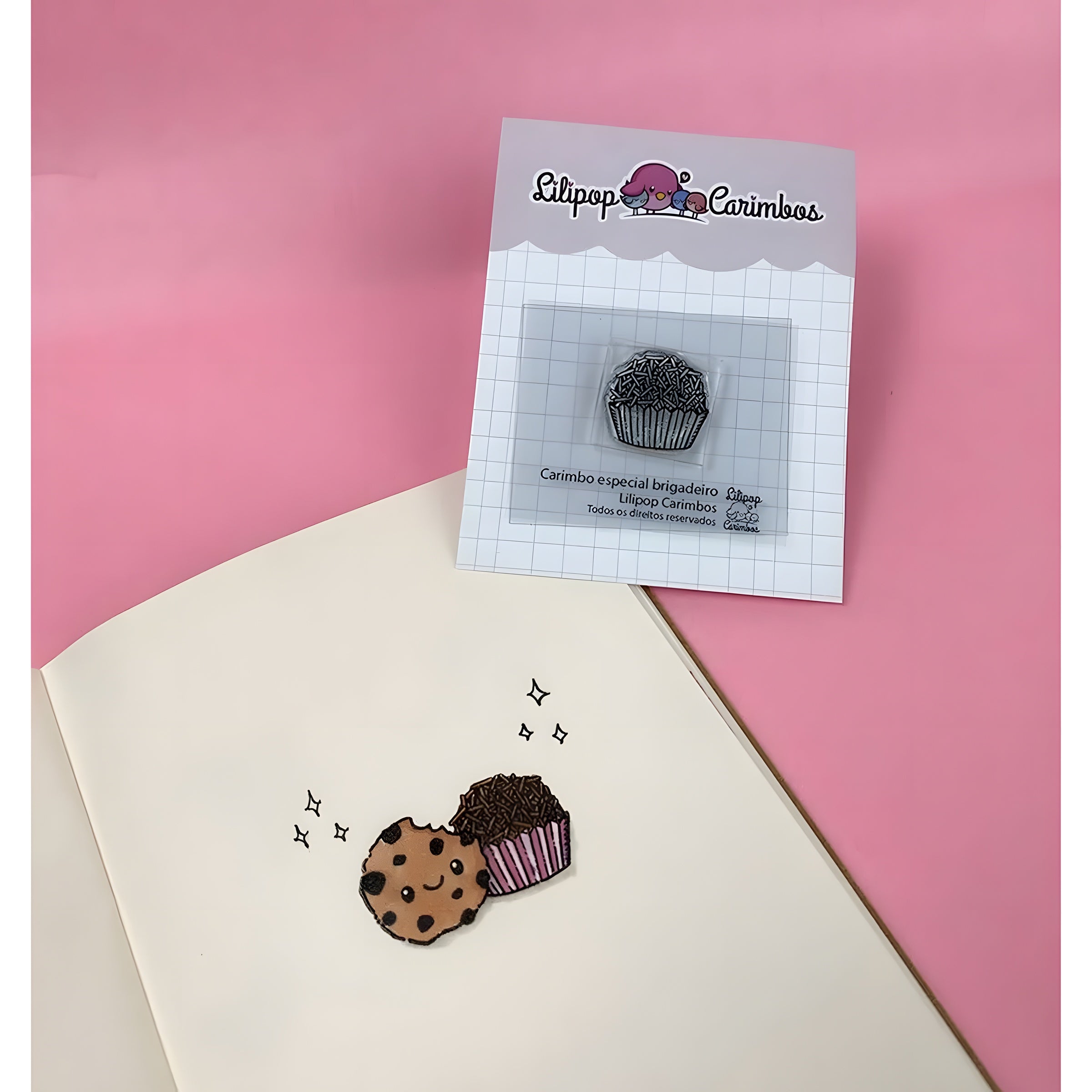 Mini Carimbo Especial Brigadeiro Scrapbook Artesanato - Lilipop