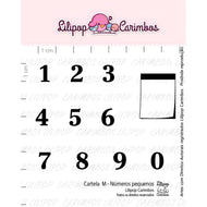 Kit Carimbos M Números Pequenos para Artesanato e Scrapbook Planner - Lilipop