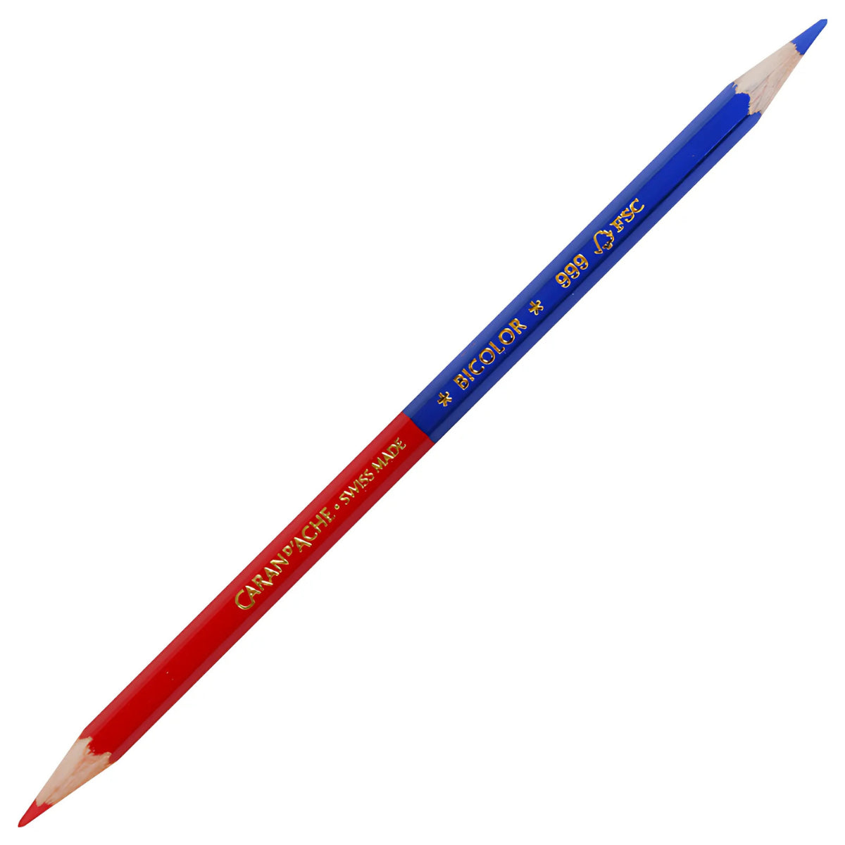 Lápis de Cor Bicolor Caran D'ache Prismalo Azul e Vermelho